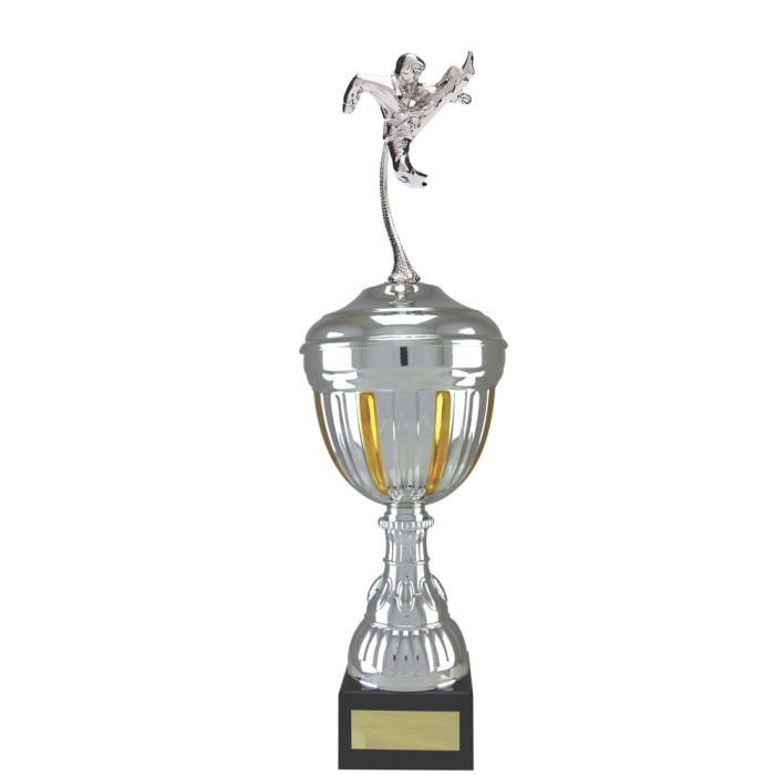 FLYING KICK FIGURE METAL TROPHY - AVAILABLE IN 4 SIZES FLYING KICK FIGURE METAL TROPHY - AVAILABLE IN 4 SIZES